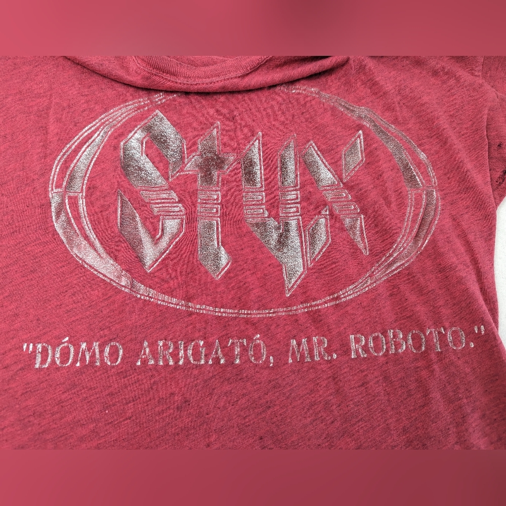 Styx Domo Arigato Misuta Robotto Concert Tee Medium